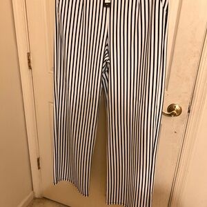 PrettyLittleThing Black and White Striped Pants